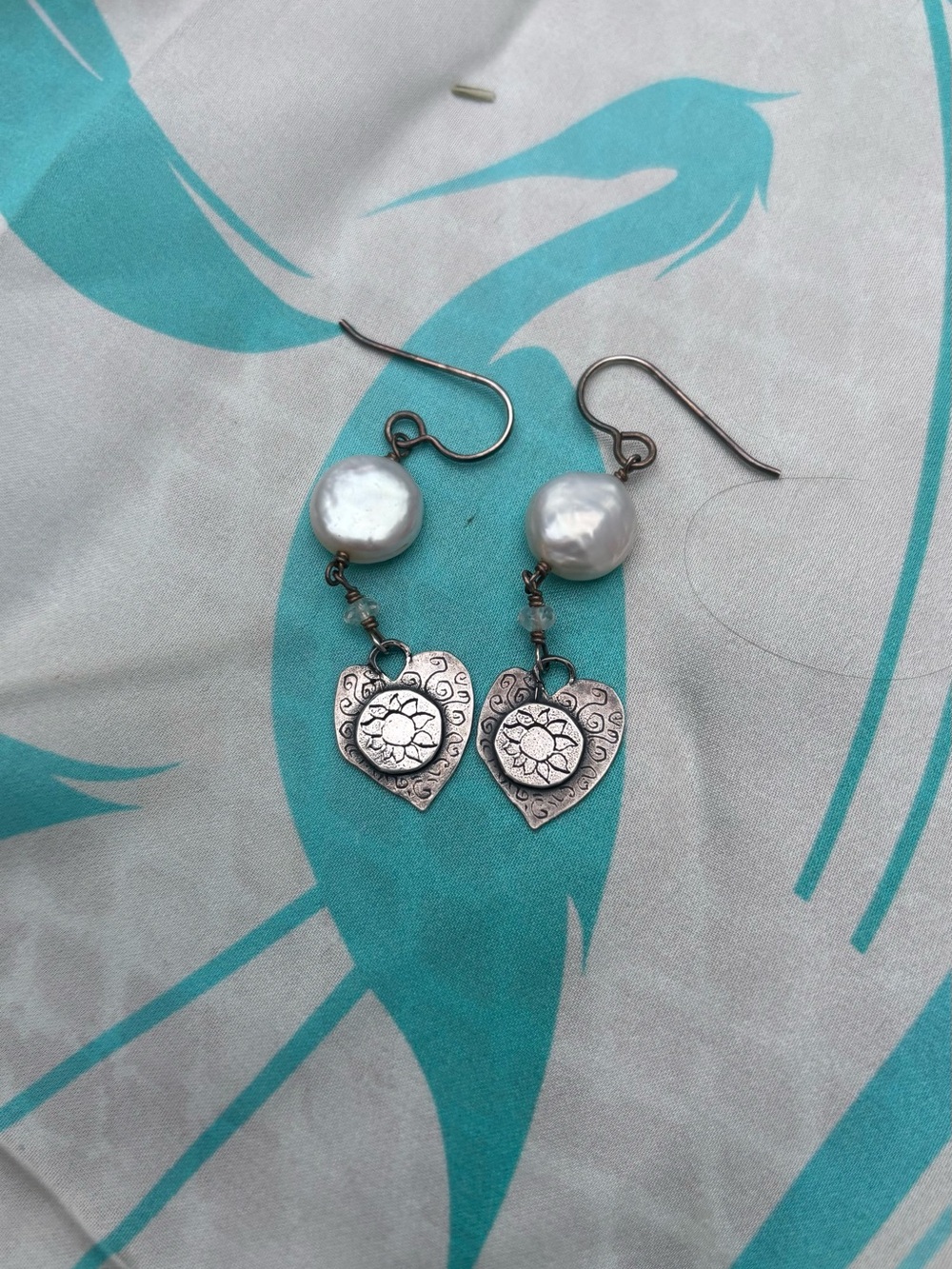 Jes Maharry Pearl, Aquamarine and silver